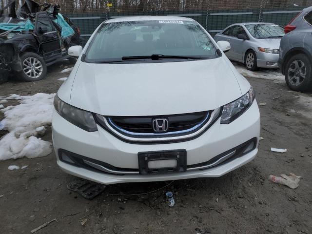 19XFB4F30DE202959 - 2013 HONDA CIVIC HYBRID L WHITE photo 5