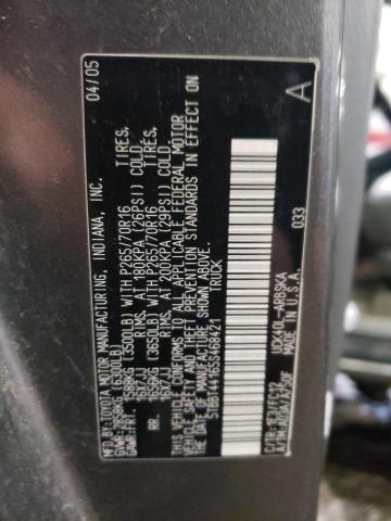 5TBBT44165S468421 - 2005 TOYOTA TUNDRA ACCESS CAB SR5 GRAY photo 12