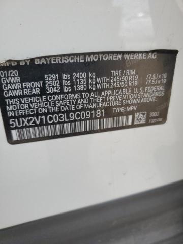 5UX2V1C03L9C09181 - 2020 BMW X4 XDRIVE30I WHITE photo 13