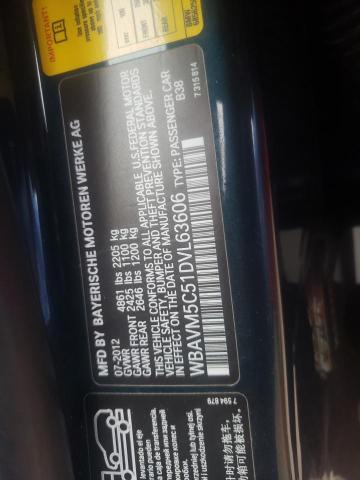 WBAVM5C51DVL63606 - 2013 BMW X1 XDRIVE35I TEAL photo 12