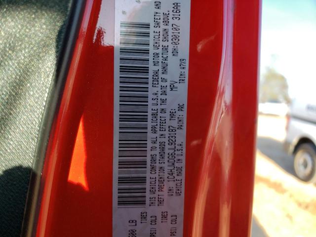 1C4HJWDG6JL923187 - 2018 JEEP WRANGLER U SPORT Червоний фото 12