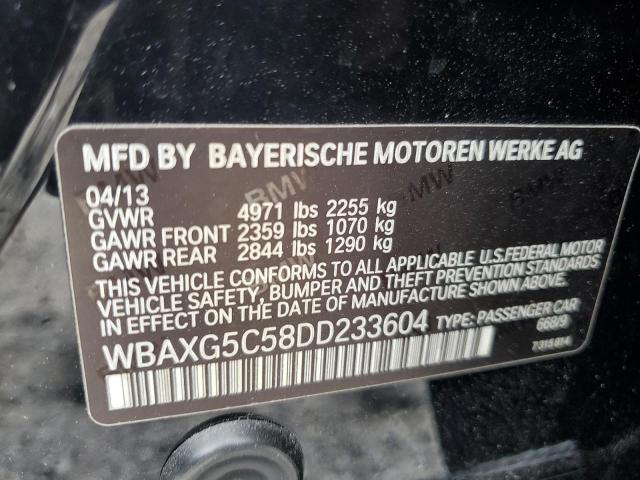 WBAXG5C58DD233604 - 2013 BMW 528 I BLACK photo 12