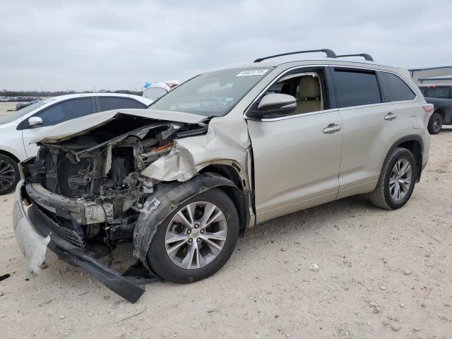 5TDKKRFH4ES035861 - 2014 TOYOTA HIGHLANDER XLE TAN photo 1