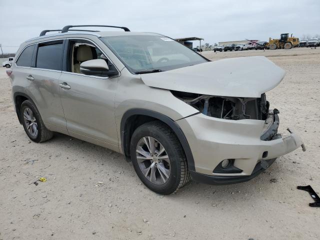 5TDKKRFH4ES035861 - 2014 TOYOTA HIGHLANDER XLE TAN photo 4