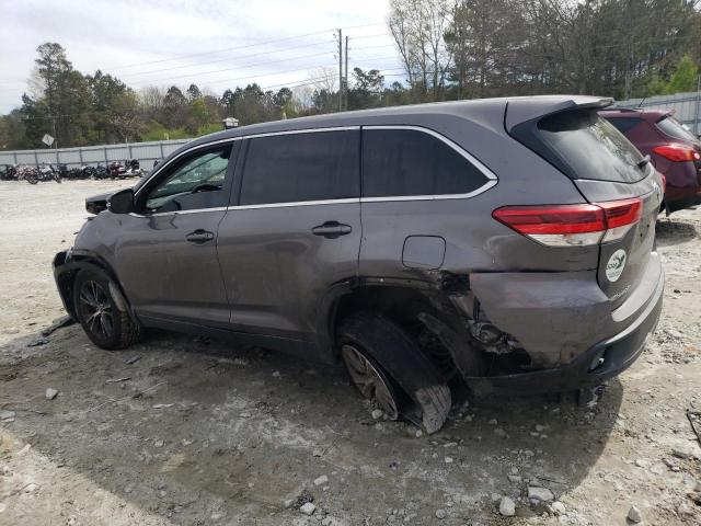 5TDZZRFH0KS297558 - 2019 TOYOTA HIGHLANDER LE GRAY photo 2