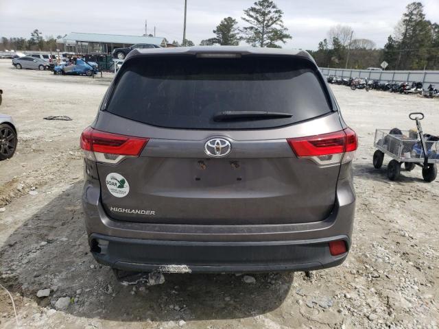 5TDZZRFH0KS297558 - 2019 TOYOTA HIGHLANDER LE GRAY photo 6