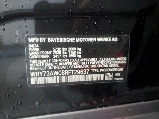WBY73AW08RFT29637 - 2024 BMW I4 EDRIVE 40 BLACK photo 13