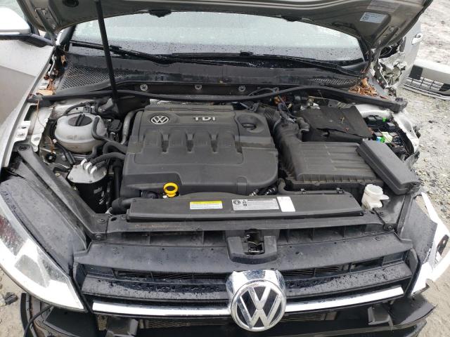 3VWCA7AU5FM516197 - 2015 VOLKSWAGEN GOLF SPORT TDI S GRAY photo 11