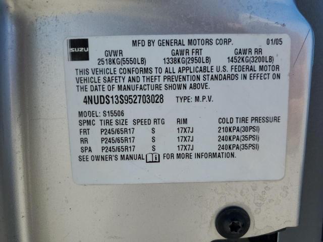 4NUDS13S952703028 - 2005 ISUZU ASCENDER S 银色 照片 13