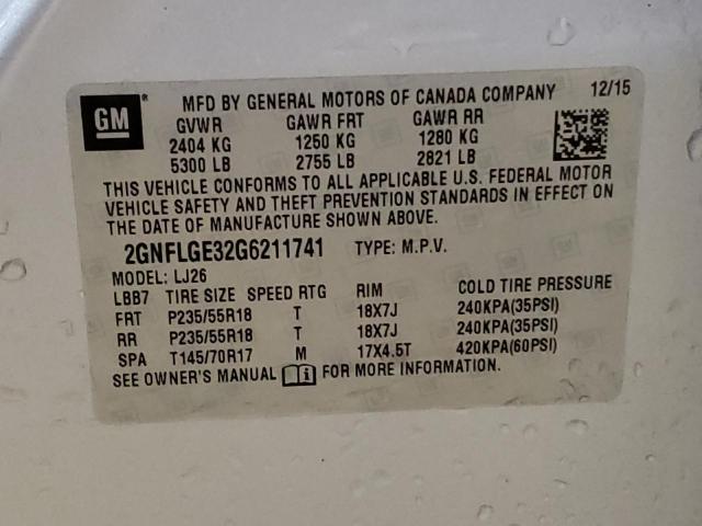 2GNFLGE32G6211741 - 2016 CHEVROLET EQUINOX LTZ SILVER photo 13