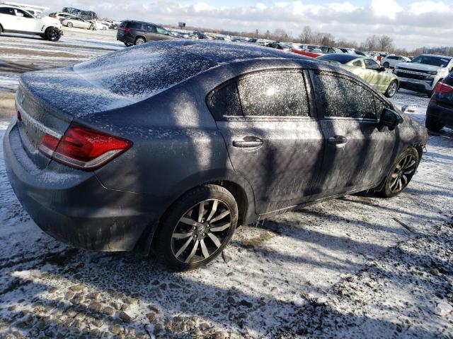 19XFB2F96EE053581 - 2014 HONDA CIVIC EXL GRAY photo 3