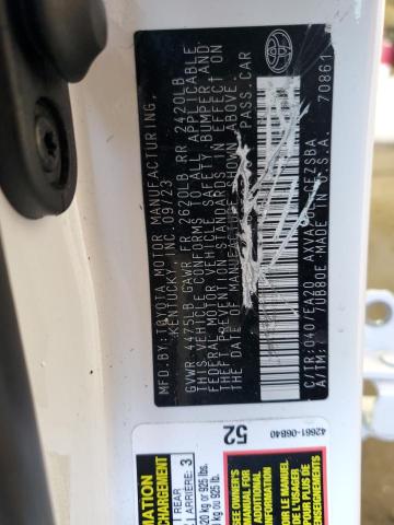 4T1T11AK6RU858798 - 2024 TOYOTA CAMRY SE NIGHT SHADE WHITE photo 13