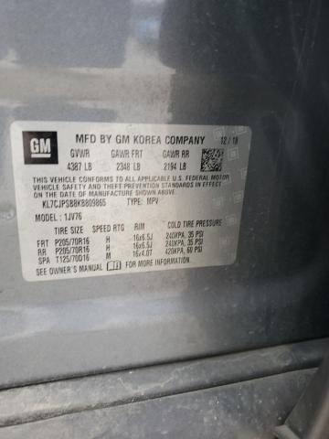 KL7CJPSB8KB809865 - 2019 CHEVROLET TRAX 1LT Boz foto 13