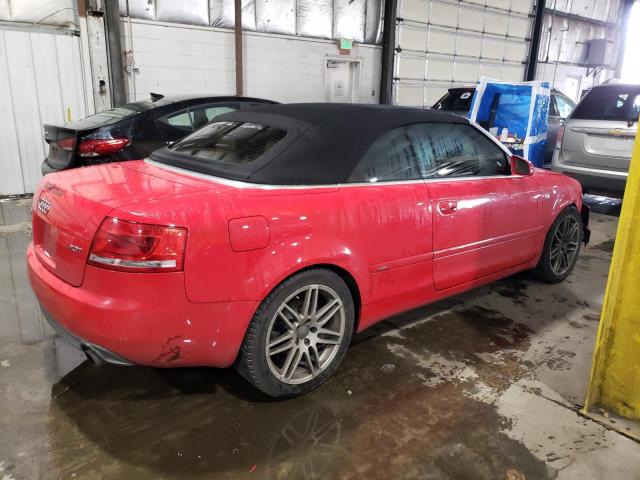 WAUAF48H49K011778 - 2009 AUDI A4 2.0T CABRIOLET RED photo 3