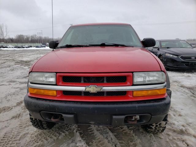 1GNCT18W82K123790 - 2002 CHEVROLET S 10 RED photo 5