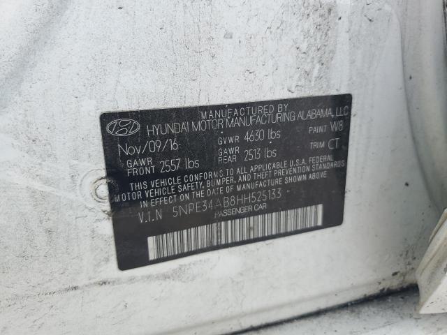 5NPE34AB8HH525133 - 2017 HYUNDAI SONATA SPORT WHITE photo 12