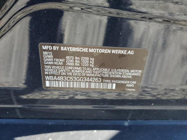 WBA4B3C53GG344263 - 2016 BMW 435 XI GRAN COUPE BLUE photo 12