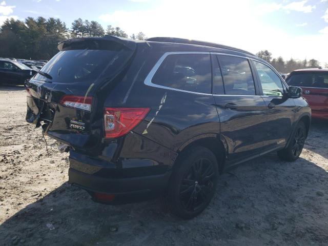 5FNYF6H25NB101912 - 2022 HONDA PILOT SE BLACK photo 3