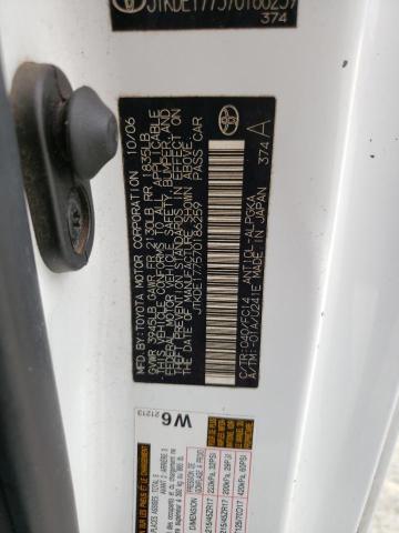 JTKDE177570186259 - 2007 TOYOTA SCION TC WHITE photo 12