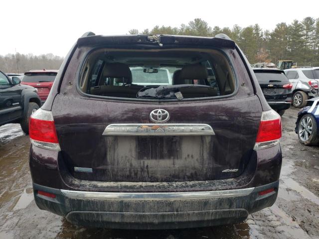 5TDBK3EHXDS273579 - 2013 TOYOTA HIGHLANDER BASE برغندي صورة 6
