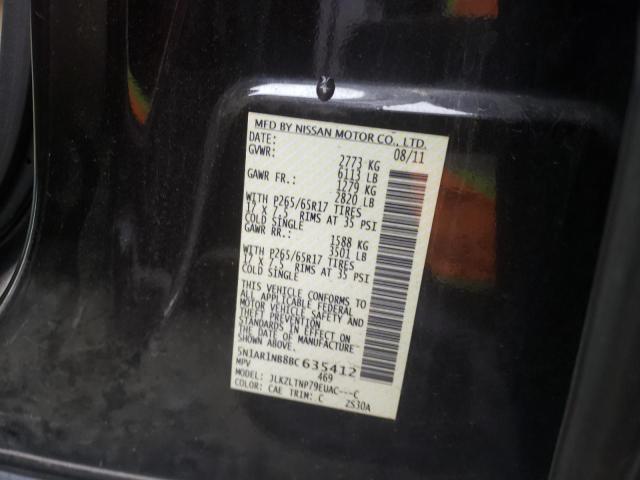 5N1AR1NB8BC635412 - 2011 NISSAN PATHFINDER S 黑色 照片 13