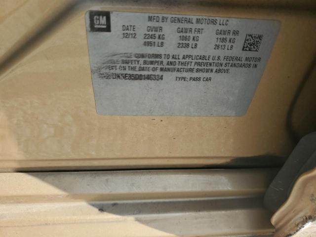 1G6DK5E35D0146334 - 2013 CADILLAC CTS PERFORMANCE COLLECTION Золотой фото 12