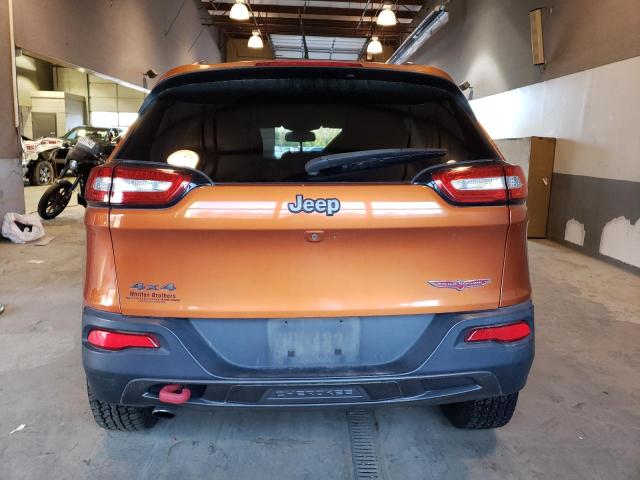 1C4PJMBB2GW156971 - 2016 JEEP CHEROKEE TRAILHAWK ORANGE photo 6