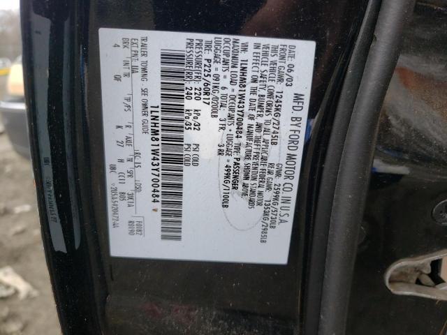 1LNHM81W43Y700484 - 2003 LINCOLN TOWN CAR EXECUTIVE 黑色 照片 12