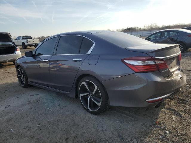 1HGCR2F5XGA079992 - 2016 HONDA ACCORD SPORT GRAY photo 2