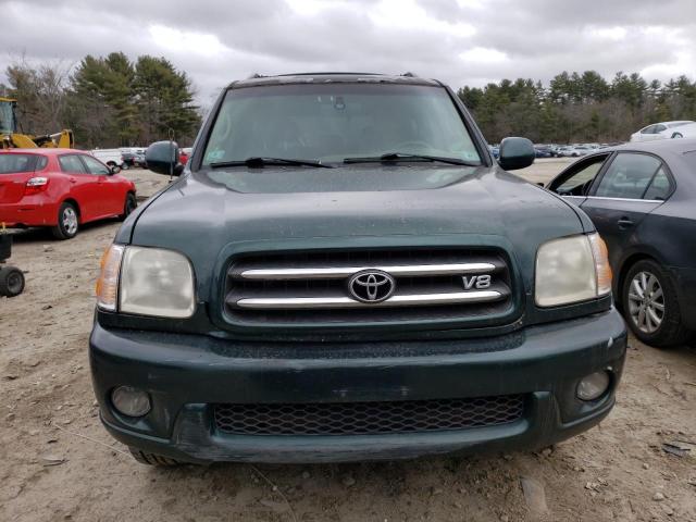 5TDBT48A11S010989 - 2001 TOYOTA SEQUOIA LIMITED GREEN photo 5