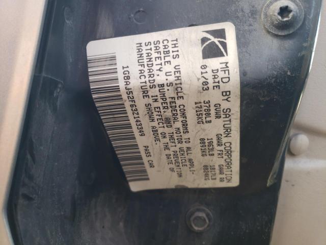 1G8AJ52F63Z143349 - 2003 SATURN ION LEVEL 2 BEIGE photo 13