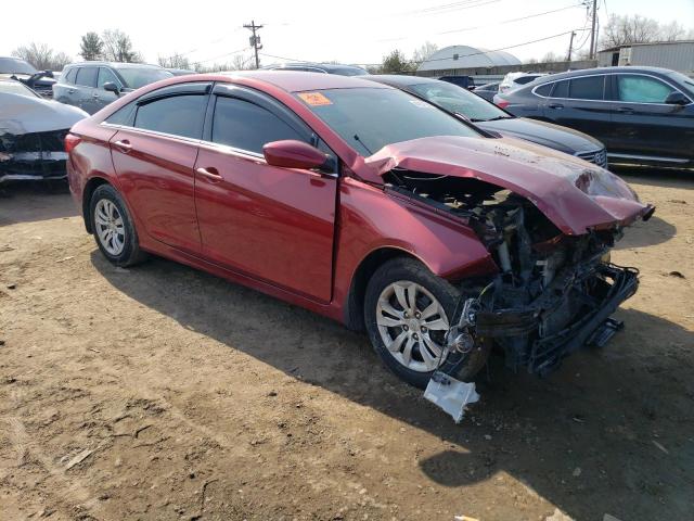 5NPEB4ACXDH555613 - 2013 HYUNDAI SONATA GLS RED photo 4