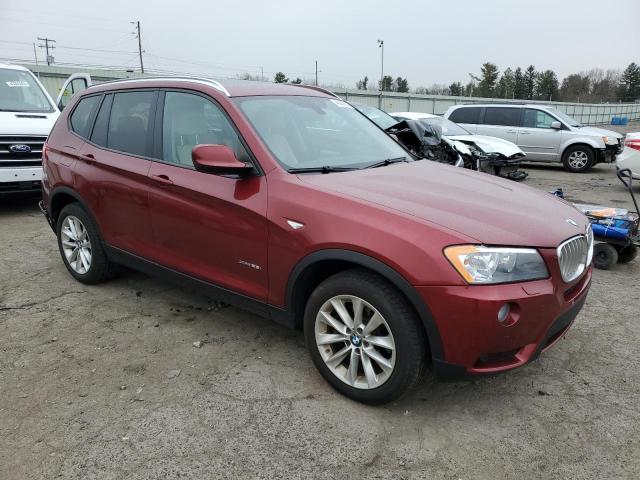 5UXWX9C56E0D32146 - 2014 BMW X3 XDRIVE28I BURGUNDY photo 4