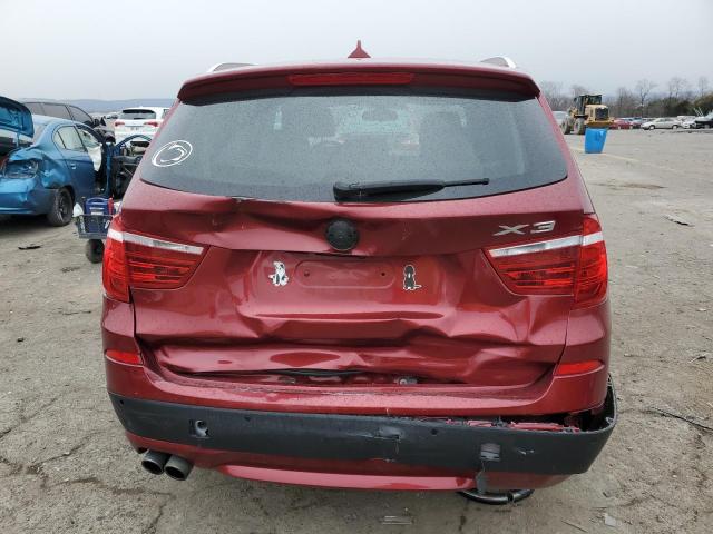 5UXWX9C56E0D32146 - 2014 BMW X3 XDRIVE28I BURGUNDY photo 6