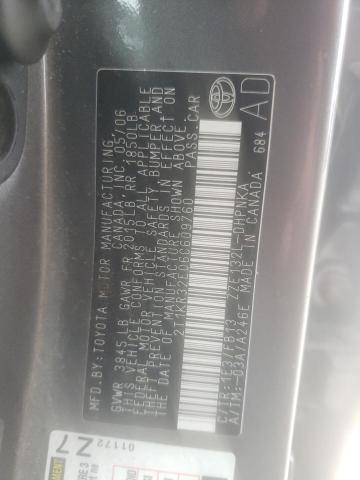 2T1KR32E06C609760 - 2006 TOYOTA COROLLA MA XR GRAY photo 12