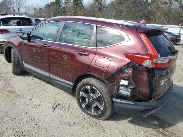 2HKRW1H91KH504321 - 2019 HONDA CR-V TOURING RED photo 2