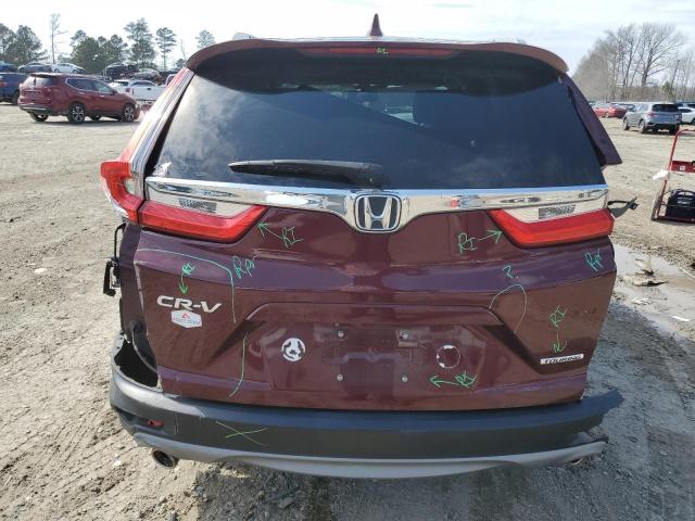 2HKRW1H91KH504321 - 2019 HONDA CR-V TOURING RED photo 6