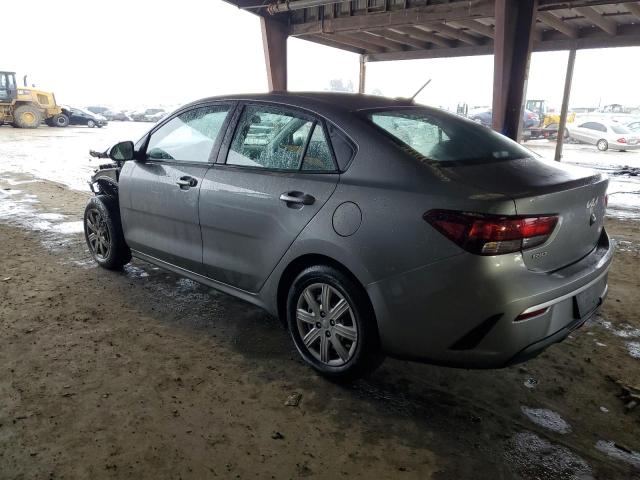 3KPA24AD9NE464801 - 2022 KIA RIO LX GRAY photo 2