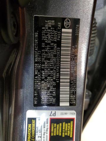 4T1BK1FK5DU022829 - 2013 TOYOTA CAMRY SE GRAY photo 13