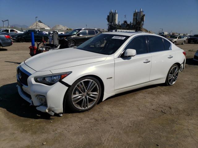 JN1AV7AR2FM850292 - 2015 INFINITI Q50 HYBRID PREMIUM WHITE photo 1