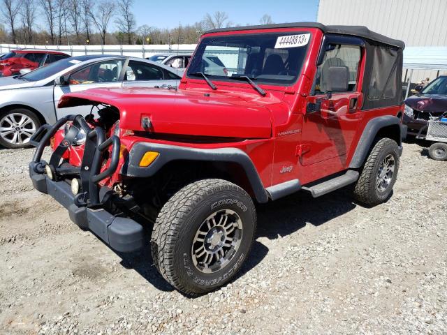 1J4FA29P9YP800148 - 2000 JEEP WRANGLER / SE RED photo 1