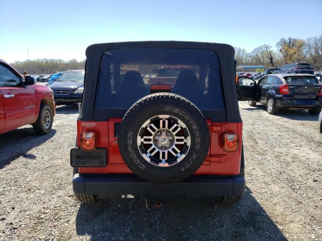 1J4FA29P9YP800148 - 2000 JEEP WRANGLER / SE RED photo 6