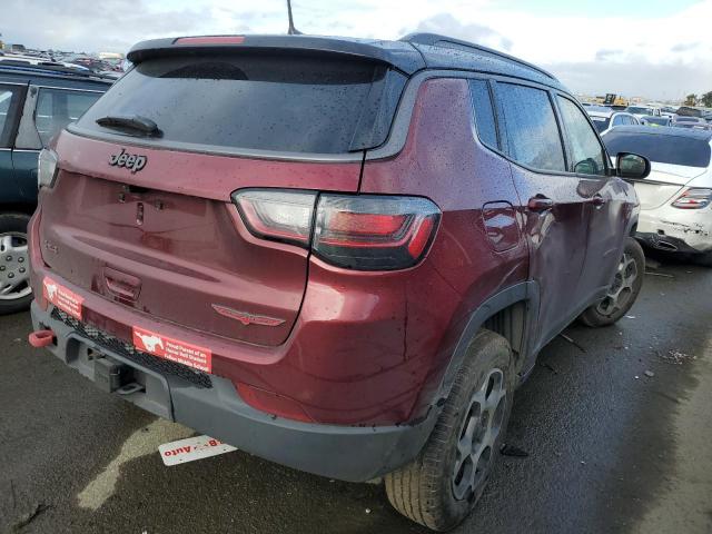 3C4NJDDB2NT164205 - 2022 JEEP COMPASS TRAILHAWK BURGUNDY photo 3