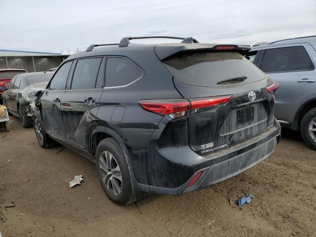 5TDHZRBH2NS167447 - 2022 TOYOTA HIGHLANDER XLE BLACK photo 2