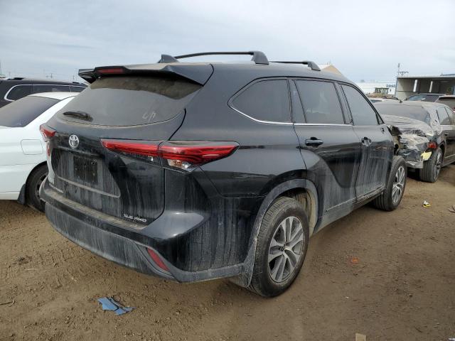 5TDHZRBH2NS167447 - 2022 TOYOTA HIGHLANDER XLE BLACK photo 3