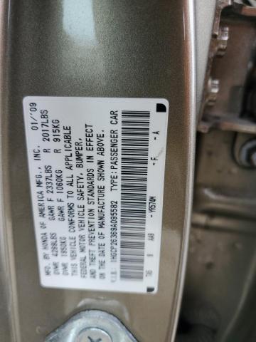 1HGCP26369A095582 - 2009 HONDA ACCORD LX TAN photo 13