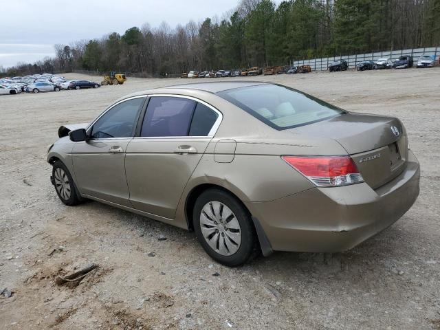 1HGCP26369A095582 - 2009 HONDA ACCORD LX TAN photo 2