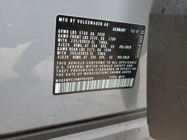 WVGKMPE28MP064084 - 2021 VOLKSWAGEN ID.4 PRO S ტურკოუსი ფოტო 13