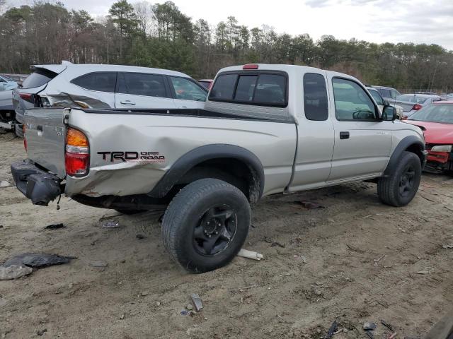 5TEWN72N94Z313826 - 2004 TOYOTA TACOMA XTRACAB SILVER photo 3