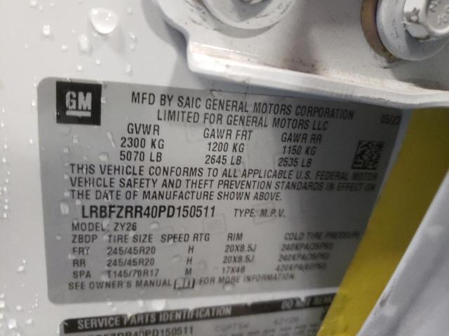 LRBFZRR40PD150511 - 2023 BUICK ENVISION AVENIR WHITE photo 13